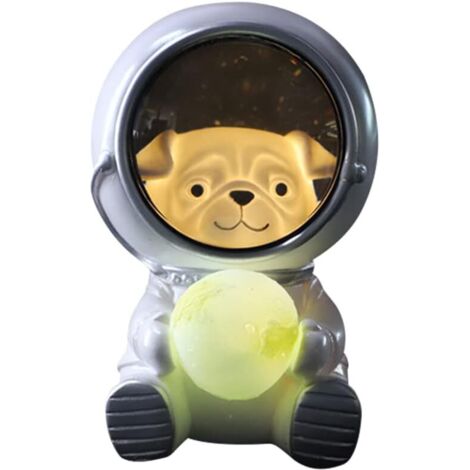 Astronauten-LED-Nachtlicht mit Erd- und Sternenhimmelprojektion, Nachtlampe aus Kunstharz für Kinderzimmer und zauberhafte Dekoration