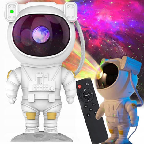 Astronauten-Sternenprojektor – Ein Sternenprojektor mit LED und Fernbedienung.