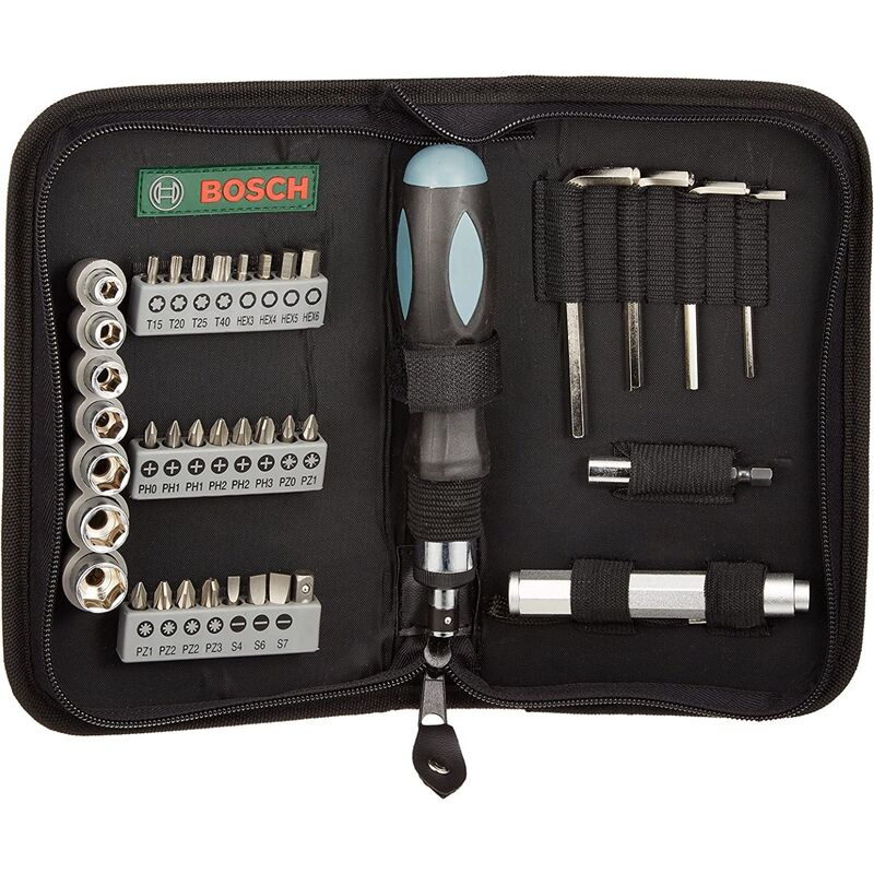 Astuccio 38 Pz. Set di punte e bit avvitamento con...