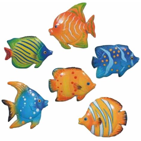 ASTUCEO - Magnets poissons exotiques - Lot de 6