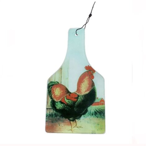 ASTUCEO - Planche verre incassable décor coq - Lot de 2