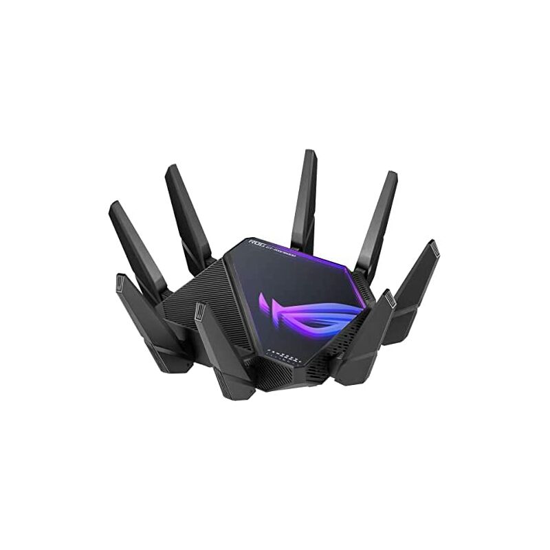 Image of Rog Rapture GT-AXE16000 - Router da gioco Wi-Fi 6E (802.11ax) quad-band con 6 GHz, due porte 10G, 2,5G wan, due wan, AiMesh, vpn Fusion, tre modi per