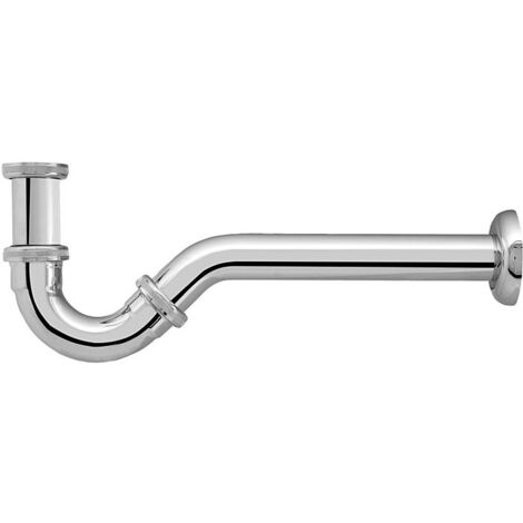 HEUNERT ASW Bidet-Röhrengeruchsverschluss 100214 1 1/4" x 32 mm, Messing, Rosette Ø 65 mm, verchromt