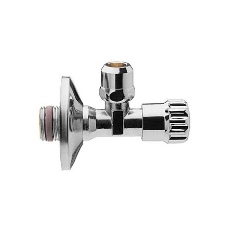 ASW Eckventil 1/2" x 3/8"  422504  chrom, selbstdichtend, mit Rosette