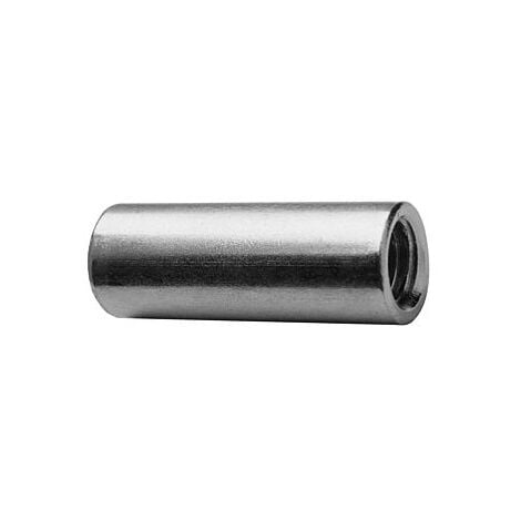 ASW Gewindemuffe 368030 M 8 x 30 mm, Stahl verzinkt, rund mit durchgehendem Gewinde