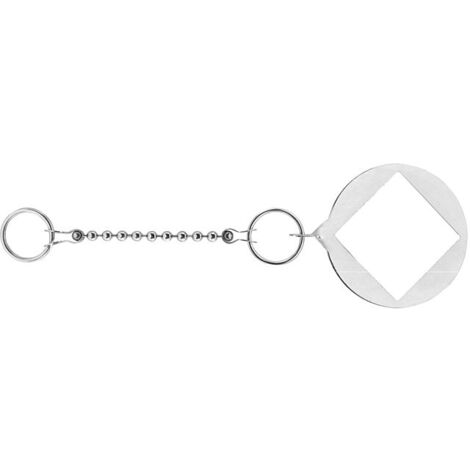 ASW Stedo Kettenhalter 720281 Kette 30cm, Messing verchromt, Standhahnring innen eckig