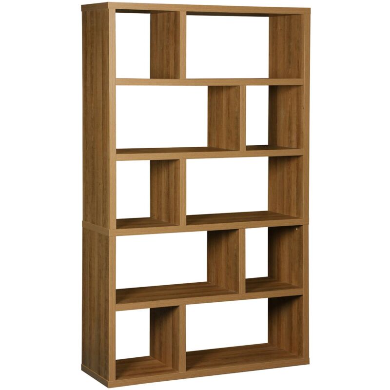 Sweeek - Asymmetrisches Bibliotheksregal 5 Ebenen 10 Fächer