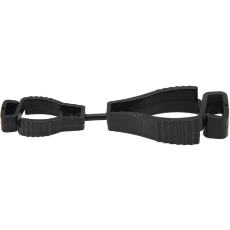 AT-1 Arbeitshandschuhhalter mit Anti-Verlust-Clip, praktischer Halter für Sicherheitshandschuhe, schwarzer Befestigungsclip.