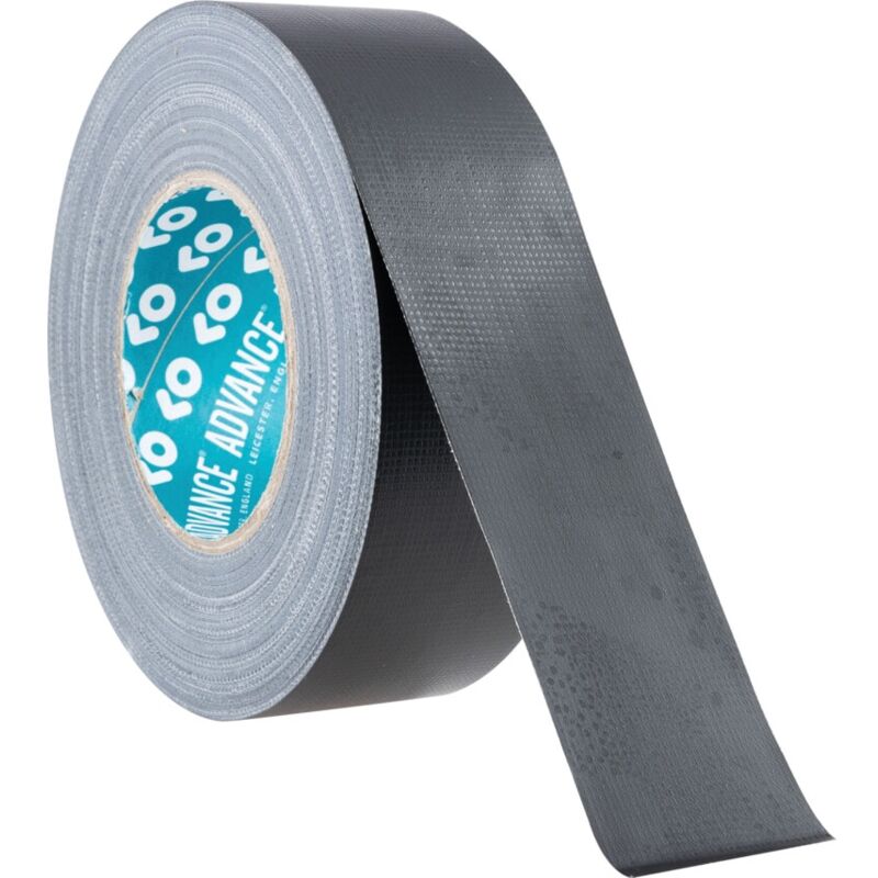 Advance - AT175 High Quality Polycoated Black Cloth Tape - 50mm x 50m - Black