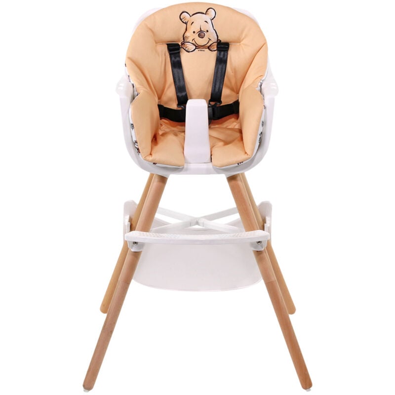 Chaise haute bébé évolutive Plastique - Coussin décor Winnie - Nania