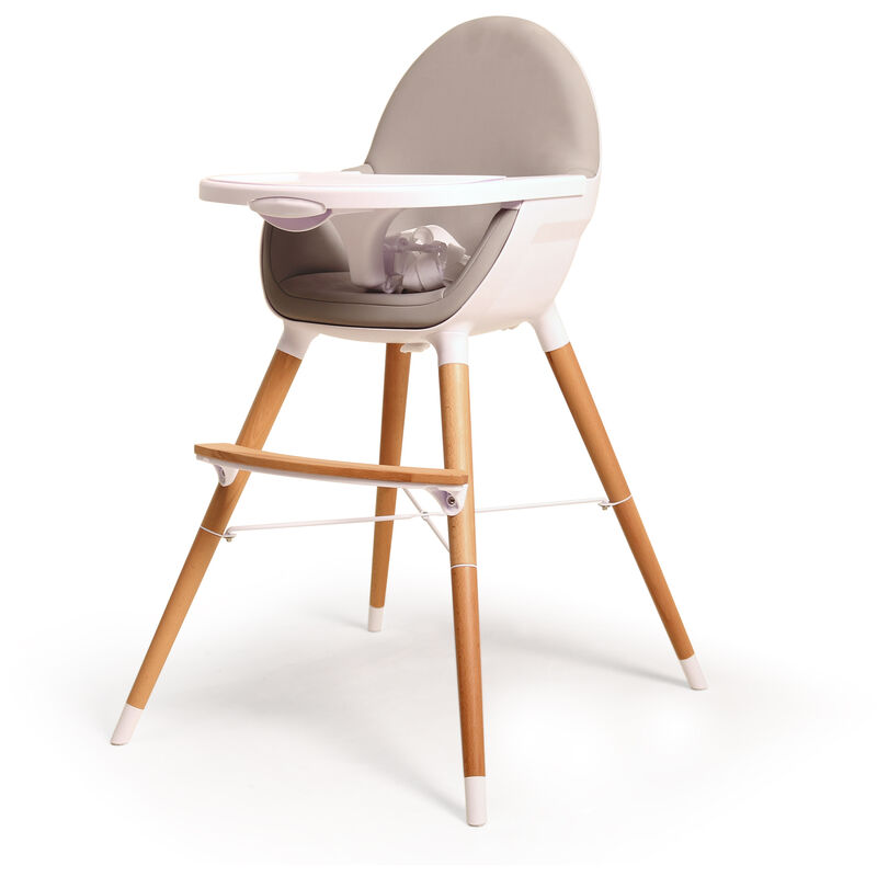 Chaise haute bébé évolutive Blanc et Gris - Blanc et Gris - Webaby