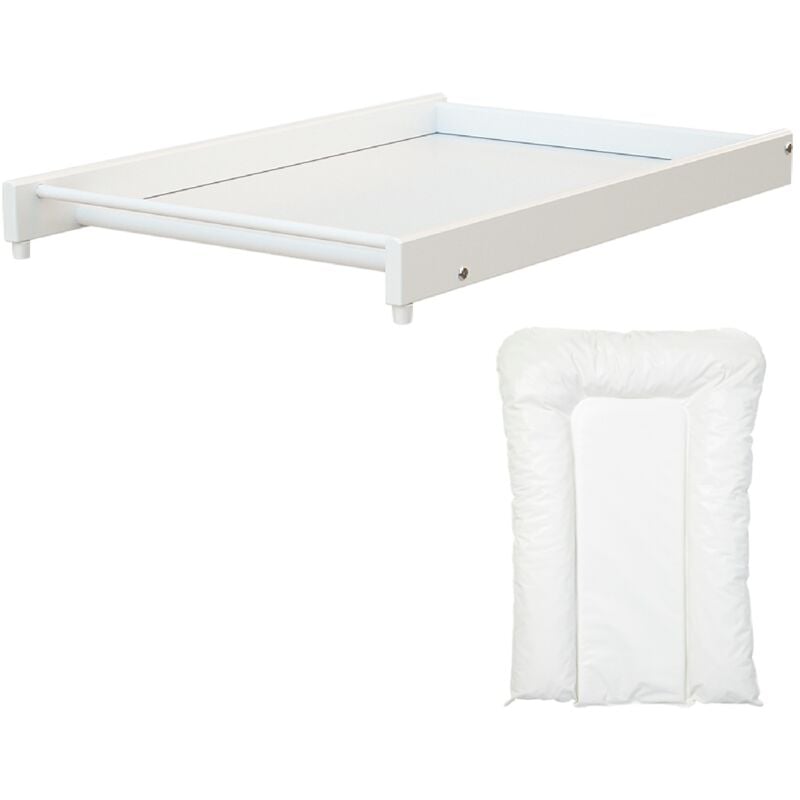 Grand plan à langer en bois amovible avec matelas essentiel - AT4