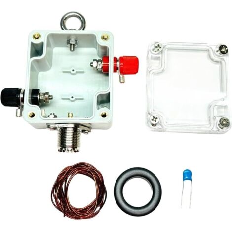 AT43-ATR-BL Antennenbalun-Bausatz 1,8–54 MHz, symmetrisch-unsymmetrischer Wandler für Amateurfunk, wasserdichtes ABS-Gehäuse mit Magnetring