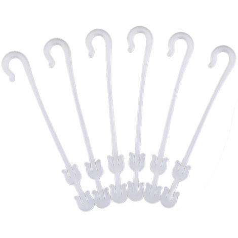 Ataduras para tomates con clip, PP blanco, 9,5 x 1,5 cm para sujetar vides (100 unidades)