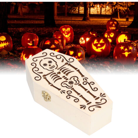 Ataúd para mascotas [DIY, Sin acabado] Ataúd decorativo de madera estilo gótico para mascotas pequeñas, ideal como decoración para fiestas de Halloween, juego de 2 piezas, hecho de madera compuesta, 1