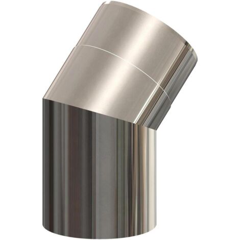 Atec Bogen IronPoly 45 degrés, acier inoxydable brut DN 80/125
