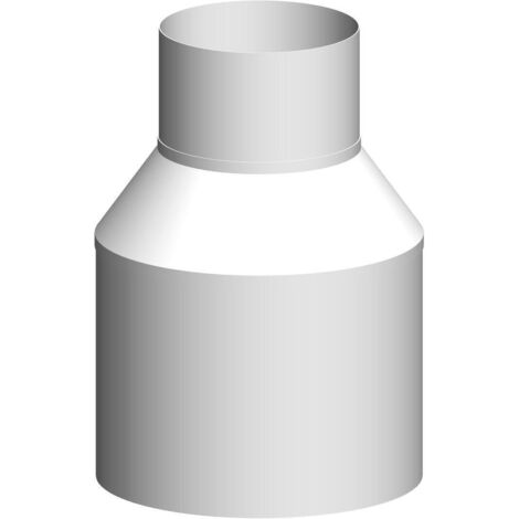 Atec Embout de sortie blancPoly Acier inoxydable blanc, DN80/125