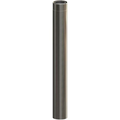 Atec Rohrelement IronPoly kürzbar Edelstahl blank DN 80/125 940mm