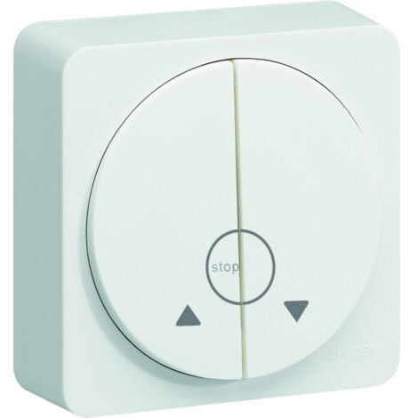 ateha bouton poussoir volet-roulant complet - HAGER WJC301B