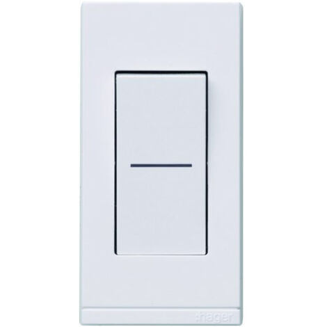 ateha interrupteur interBP étroit lumineux va-et-vient ou poussoir complet - HAGER WJC013B
