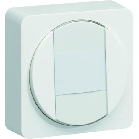 ateha Interrupteur ou poussoir à fermeture porte-étiquette complet - HAGER WJC025B