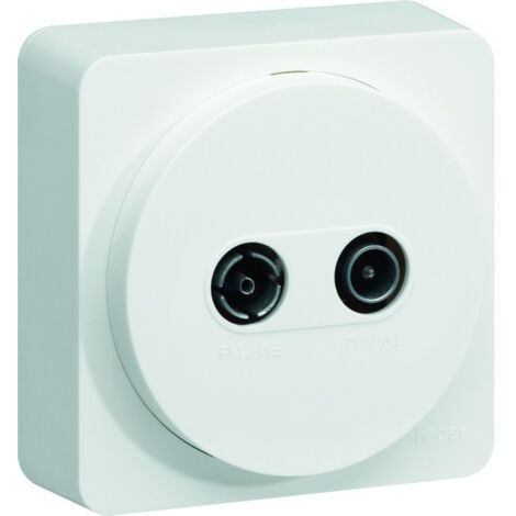 ateha Prise TV + FM directe complet - HAGER WJC253B