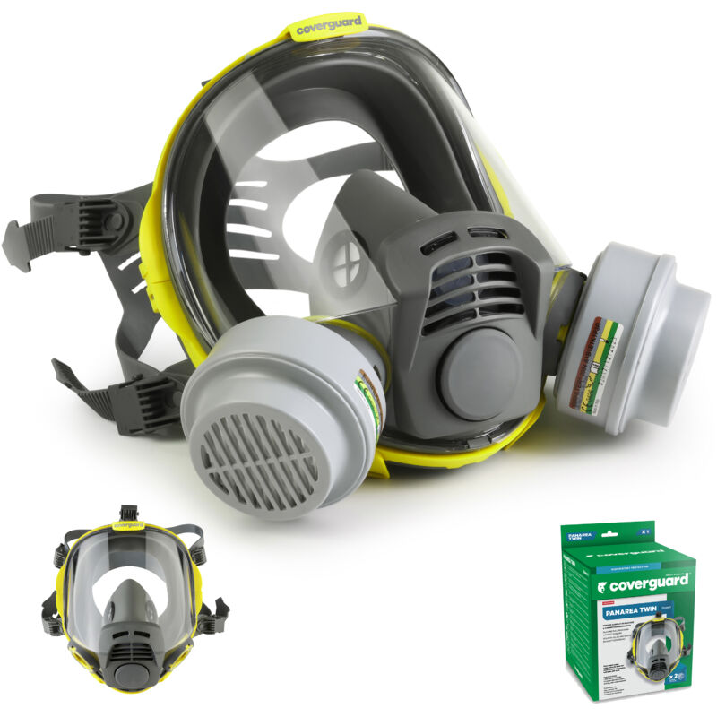 Image of Coverguard - Atemschutzmaske panarea twin aus Silikon Bi-Cartridge Bayonnette Klasse 3