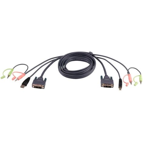 Aten 2L-7D02U câble KVM DVI noir 1,8 m