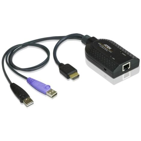 ATEN KA7168 - USB - HDMI - Noir - Plastique - 104 g - 1 x RJ-45 - 2 x USB A - 1 x HDMI (KA7168-AX)