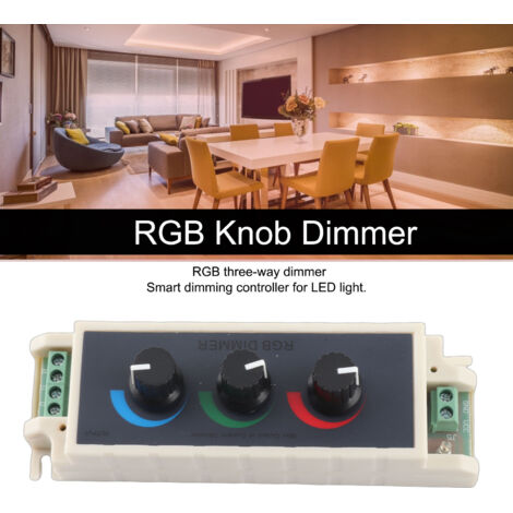 Atenuador de potenciómetro RGB para LED con control inteligente DC 12-24V - 3 canales