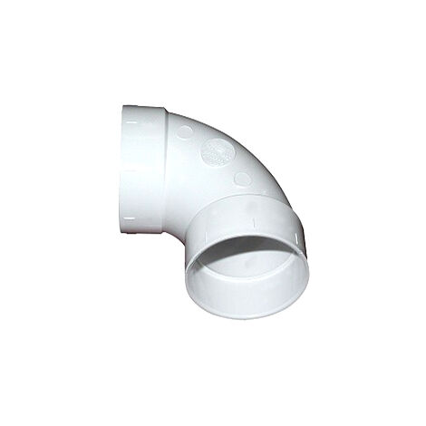 Atepac – Coude PVC 90° médium – Raccord d'évacuation 2 pouces – Angle 90° – PVC de qualité supérieure pour systèmes d'aspiration