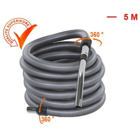 Atepac – Flexible pour aspiration centralisée 32mm – Longueur 5m – Compatible avec prises standard – Débit d'aspiration réglable