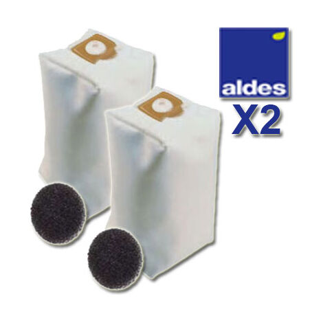 Atepac – Lot de 2 sacs ALDES universels 30 litres – Polyester certifié – Filtration 95% particules > 1,5 micron – Compatible centrales AXPIR, BLUE, BOOSTY