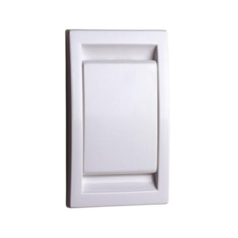 Atepac – Prise de courant murale en abs – Couleur blanche – 2 pôles – Indice de protection IP20 – Installation facile pour électricité