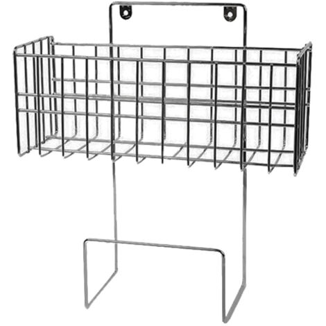 Atepac – Support mural chromé flexible pour accessoires – Dimensions H 37,7 cm x L 37,7 cm x P 14,5 cm – Gain de place et évite les emmêlements