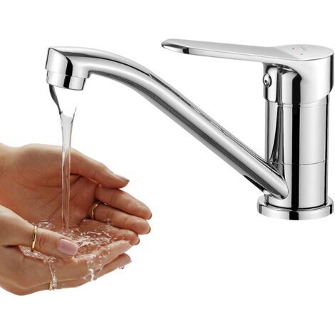 ATEZ Kuchinox Rubinetto per lavabo da terra con bocca girevole, cromato