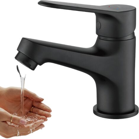 ATEZ Kuchinox Rubinetto per lavabo da terra nero con tappo