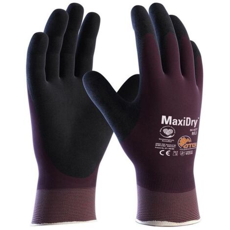ATG® 2374 Gr. 8 MaxiDry®  Nylon-Strickhandschuhe (56-427) lila/schwarz