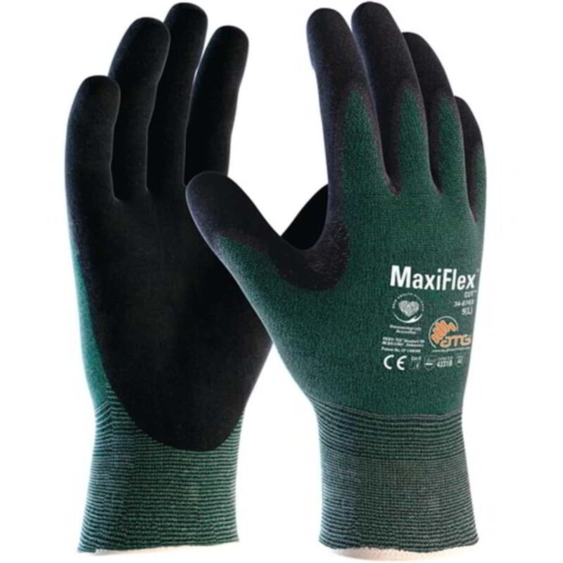 FP - Gant de protection contre les coupures MaxiFlex® Cut™ 34-8743 taille 8 vert/noir en 388 catégorie epi ii nyl./fibre verre/el.UHMWPEnitr.micropor.