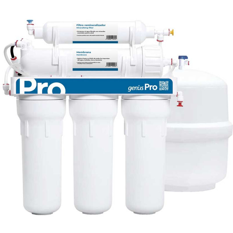 Osmose inverse domestique Genius Pro à 6 étapes - Avec filtre de remanéralisation - ATH