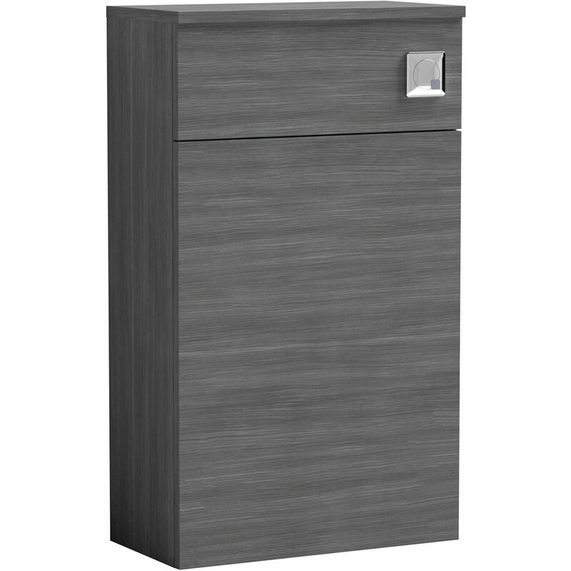 Athena Back to Wall wc Toilet Unit 500mm Wide - Anthracite Woodgrain - Nuie
