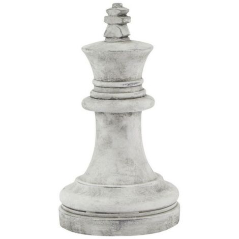 Athena Stone King Chess Piece - Ceramic - L16 x W16 x H28 cm - White