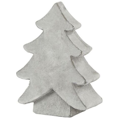 Athena Stone Small Christmas Tree - Ceramic - L5 x W12 x H17 cm - White