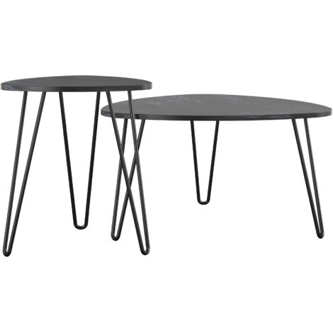 Athena-Tables gigognes en marbre noir