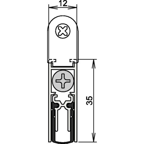 ATHMER Joint de porte double(R) M-12/35 1-392 1 côté longueur 708 mm ( 3327023064 )