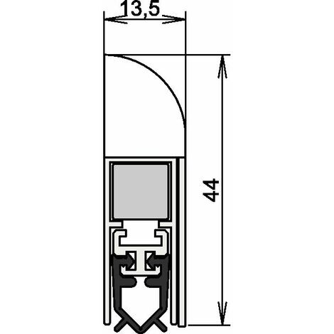 Athmer Türdichtung Wind-Ex Nr. 1-310 Ausl.1-s.L.860mm Alu. silberf.