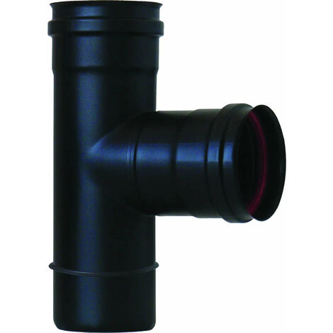 Ati - Tee Inox Nero Ø120 Inox 316L Femmina Centrale