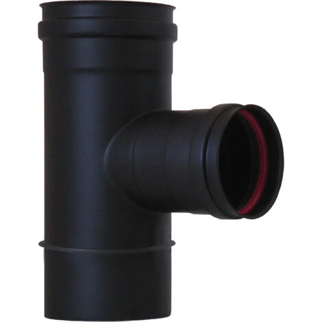Ati - Tee Inox Nero Ø80 Inox 316L Femmina Centrale