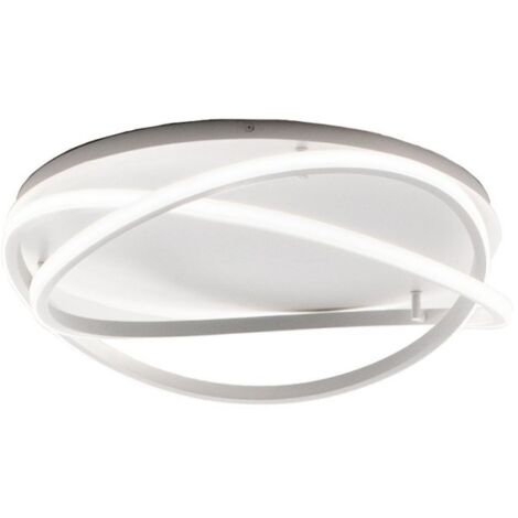 ATIA P/P -LAMPADARIO A SOFFITTO BIANCO A LED 3000K 2100LM 40W IN ALLUMINIO E SILICONE DIMMERABILE D.45CM