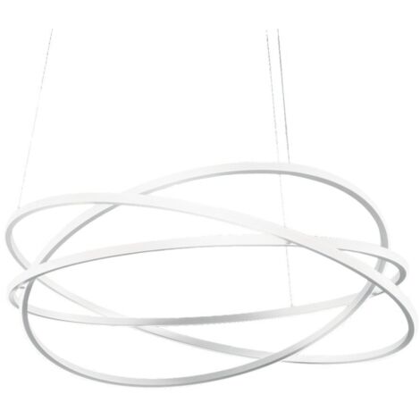 ATIA S/G - LAMPADARIO A SOSPENSIONE BIANCO A LED D.100CM 3000K 9500LM120W DIMMERABILE